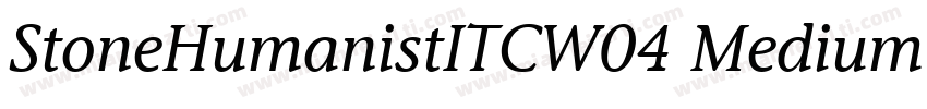 StoneHumanistITCW04 Medium Regular字体转换